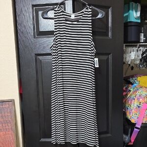 Old Navy Black and White Striped Dress